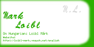 mark loibl business card