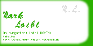 mark loibl business card